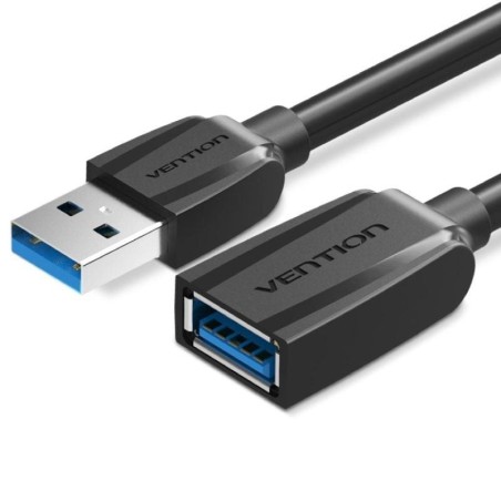 Cable Alargador USB 3.0 Vention VAS-A45-B300/ USB Macho - USB Hembra/ 5Gbps/ 3m/ Negro