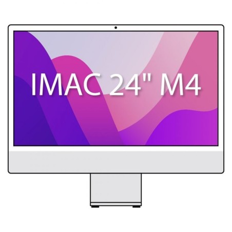 Apple iMac 24' Retina 4,5K / M4 8-Core CPU/ 16Gb/ 256Gb SSD/ 8-Core GPU/ Plata