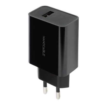 Cargador de Pared Nanocable 10.10.2004/ 1xUSB/ 2.1A/ Negro