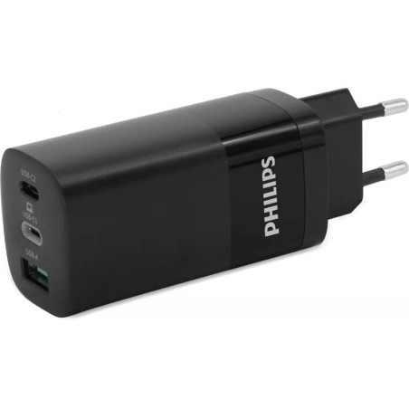 Cargador de Pared Philips DLP2681/ 2xUSB Tipo-C/ 1xUSB/ 65W