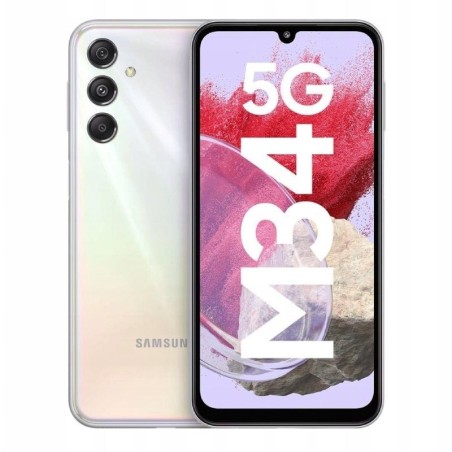 Smartphone Samsung Galaxy M34 6GB/ 128GB/ 6.5'/ 5G/ Plata