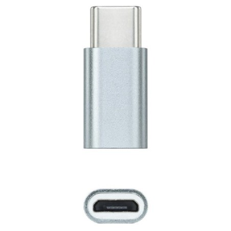 Adaptador Nanocable 10.02.0011/ USB Tipo-C Macho - MicroUSB Hembra