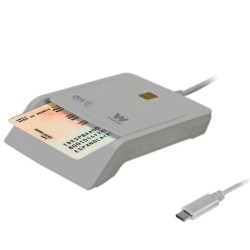 Lector de DNI y Tarjetas Woxter PE26-198/ Blanco/ USB 2.0