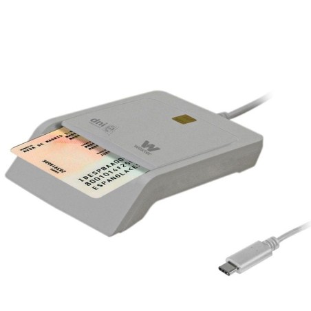 Lector de DNI y Tarjetas Woxter PE26-198/ Blanco/ USB 2.0