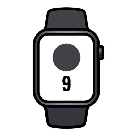 Apple Watch Series 9/ GPS/ 41mm/ Caja de Aluminio Medianoche/ Correa Deportiva Medianoche S/M