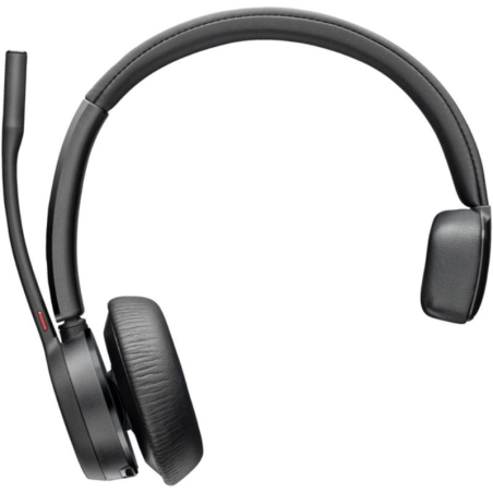 Auricular Inalámbrico Poly Voyager 4310-M para Microsoft Teams + Adaptador BT700 + Base de Carga/ con Micrófono/ Bluetooth/ Negr