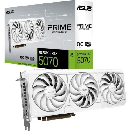 Tarjeta Gráfica Asus Prime GeForce RTX 5070 White OC Edition/ 12GB GDDR7