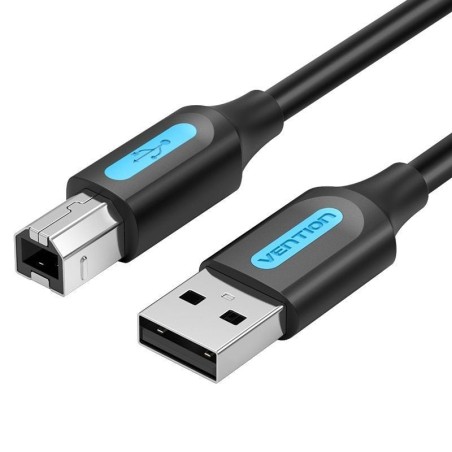 Cable USB 2.0 Impresora Vention COQBG/ USB Tipo-B Macho - USB Macho/ 480Mbps/ 1.5m/ Negro