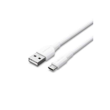 Cable USB 2.0 Vention CTIWF/ USB Macho - MicroUSB Macho/ Hasta 60W/ 480Mbps/ 1m/ Blanco