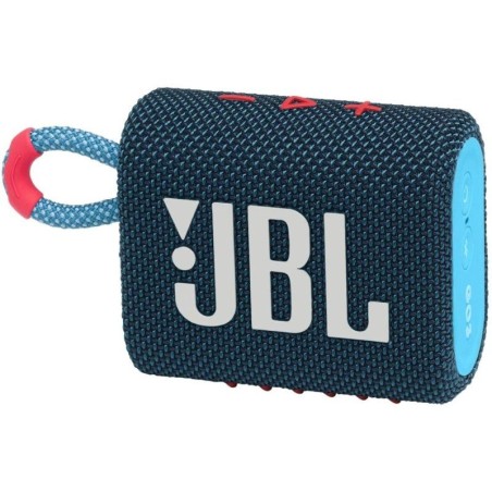 Altavoz con Bluetooth JBL GO 3/ 4.2W/ 1.0/ Azul Rosa