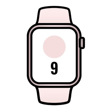 Apple Watch Series 9/ GPS/ 45mm/ Cellular/ Caja de Aluminio Rosa/ Correa Deportiva Rosa Claro M/L