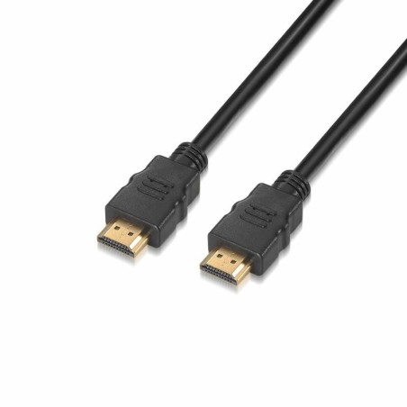 Cable HDMI 2.0 4K Aisens A120-0119/ HDMI Macho - HDMI Macho/ Hasta 10W/ 2250Mbps/ 1m/ Certificado/ Negro