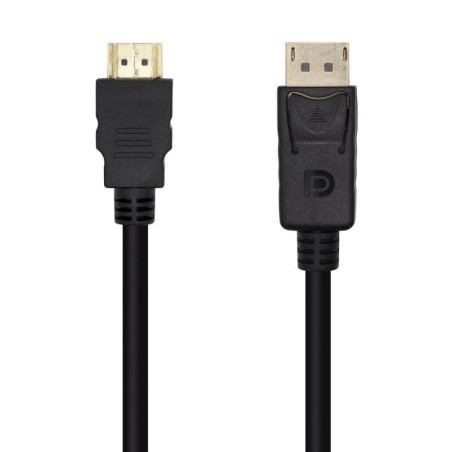 Cable Conversor Aisens A125-0461/ DisplayPort Macho - HDMI Macho/ Hasta 5W/ 2300Mbps/ 5m/ Negro