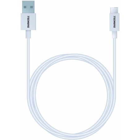 Cable USB 3.0 Tipo-C Duracell USB5031W/ USB Tipo-C Macho - USB Macho/ 1m/ Blanco