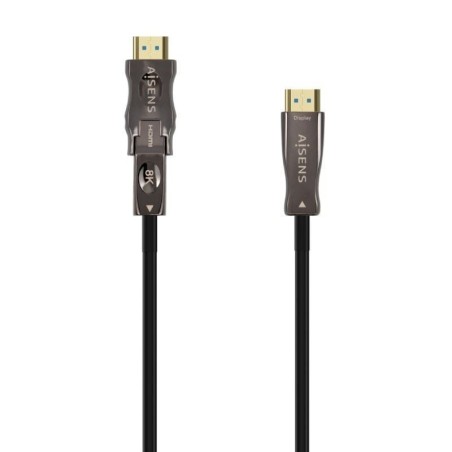 Cable HDMI 2.1 AOC 8K Desmontable Aisens A153-0644/ HDMI Macho / D Macho - HDMI Macho/ 15m/ Negro