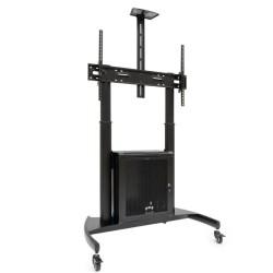 Soporte de Suelo Inclinable con Ruedas TooQ Narnia FS20500M-B para TV de 60-100'/ hasta 100kg