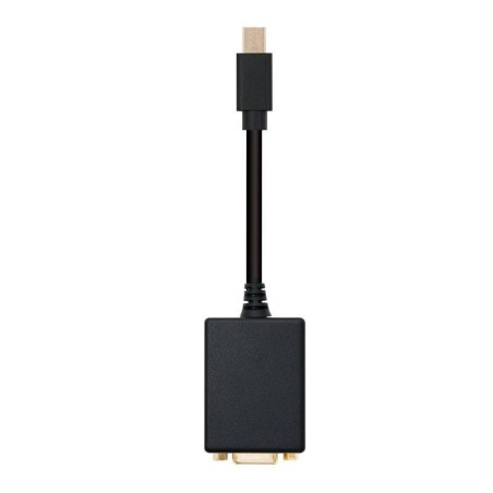 Conversor Nanocable 10.16.0202/ Mini DisplayPort Macho - VGA Hembra/ 15cm/ Negro