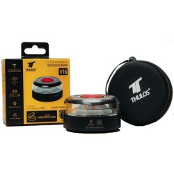 Luz baliza de emergencia para coche Thulos TH-V16-2/ Homologada/ Base Imantada/ Geolocalizable/ Funciona a Pilas/ Incluye Funda