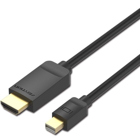 Cable Conversor Vention HABBG/ Mini DisplayPort Macho - HDMI Macho/ 1.5m/ Negro