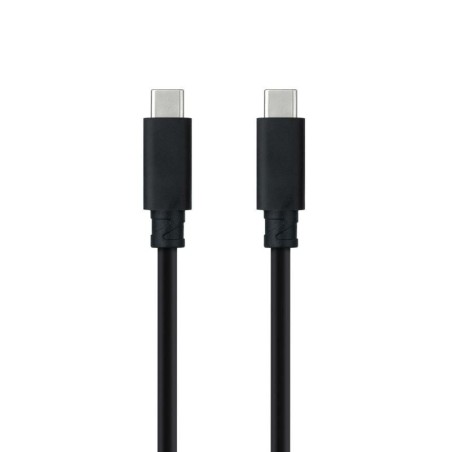 Cable USB 3.1 Tipo-C Nanocable 10.01.4100/ USB Tipo-C Macho - USB Tipo-C Macho/ 50cm/ Negro