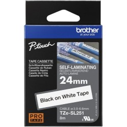 Cinta Laminada Original Rotuladora Brother TZe-SL251/ Blanca