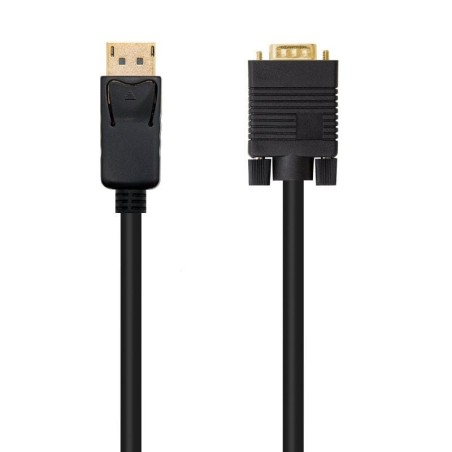 Cable Conversor Nanocable 10.15.4401/ DisplayPort Macho - VGA Macho/ 1m/ Negro