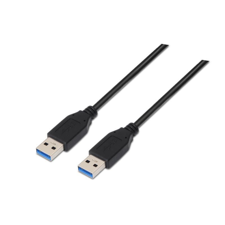 Cable USB 3.0 Nanocable 10.01.1002-BK/ USB Macho - USB Macho/ 2m/ Negro