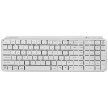 Teclado Compacto Inalámbrico por Bluetooth Mars Gaming MK-SILENKEYS/ Blanco