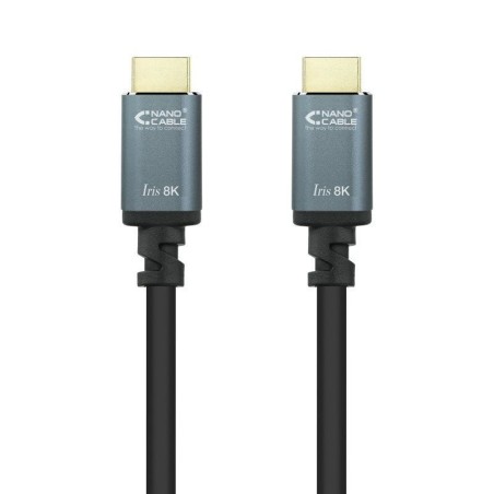 Cable HDMI 2.1 8K Nanocable 10.15.8001/ HDMI Macho - HDMI Macho/ 1m/ Negro