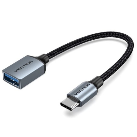 Cable USB 2.0 Tipo-C Vention CCXHB/ USB Tipo-C Macho - USB Hembra/ 15cm