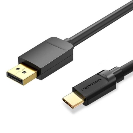 Cable Conversor Vention CGYBH/ USB Tipo-C Macho - DisplayPort Macho/ 2m/ Negro