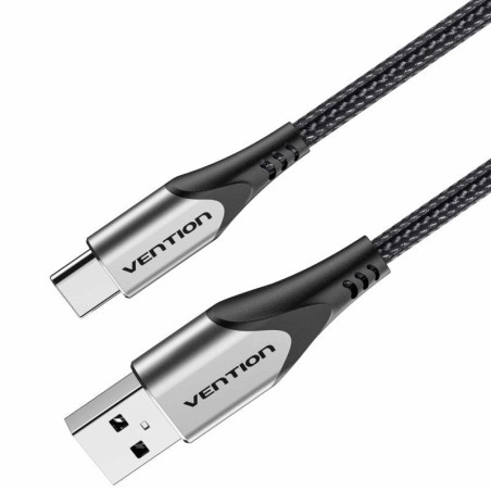 Cable USB 2.0 Tipo-C Vention CODHH/ USB Macho - USB Tipo-C Macho/ Hasta 60W/ 480Mbps/ 2m/ Gris