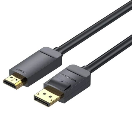 Cable Conversor Vention HAGBF/ DisplayPort Macho - HDMI 4K Macho/ 1m/ Negro