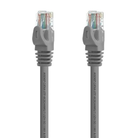 Cable de Red RJ45 UTP Aisens A145-0324 Cat.6A/ 25cm/ Gris