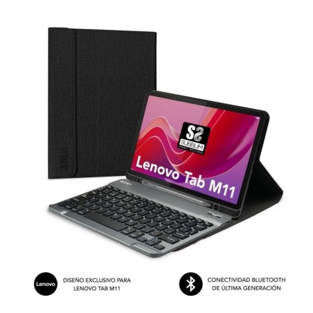 Funda con Teclado Subblim Keytab Pro Bluetooth para Lenovo Tab M11 de 11'/ Negra