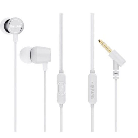 Auriculares Intrauditivos Aiwa ESTM-30WT/ con Micrófono/ Jack 3.5/ Blancos