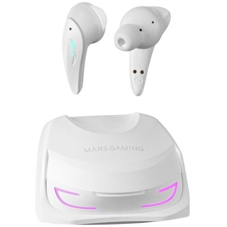 Auriculares Bluetooth Mars Gaming MHI-Ultra con estuche de carga/ Autonomía 7-8h/ Blancos