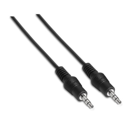 Cable Estéreo Aisens A128-0142/ Jack 3.5 Macho - Jack 3.5 Macho/ Hasta 0.1W/ 1.5m/ Negro