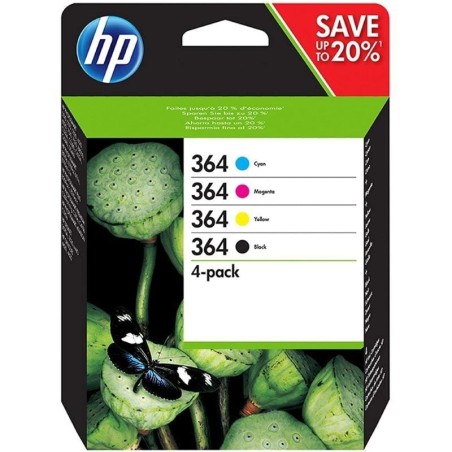 Cartucho de Tinta Original HP nº364 Multipack/ Negro/ Magenta/ Cian/ Amarillo