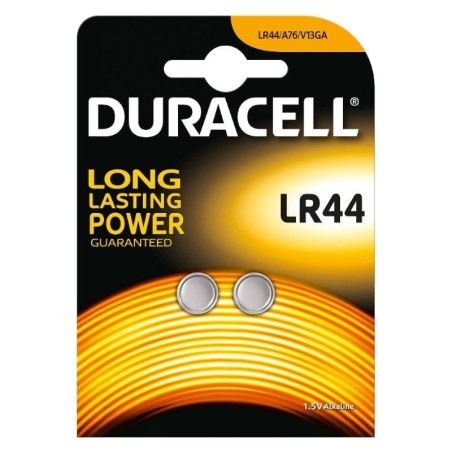 Pack de 2 Pilas de Botón Duracell LR44/ 1.5V/ Alcalinas