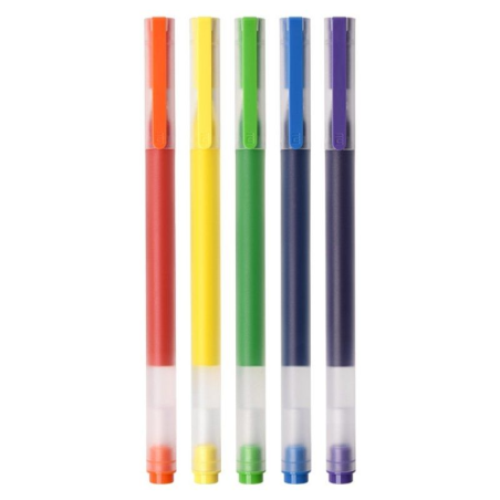 Bolígrafos de Tinta de Gel Xiaomi Mi High-Capacity Gel Pen/ 5 unidades/ Colores Variados