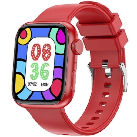 Smartwatch Forever IGo Watch 3 JW-500/ Notificaciones/ Frecuencia Cardíaca/ Rojo