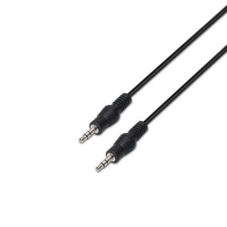 Cable Estéreo Aisens A128-0144/ Jack 3.5 Macho - Jack 3.5 Macho/ Hasta 0.1W/ 10m/ Negro