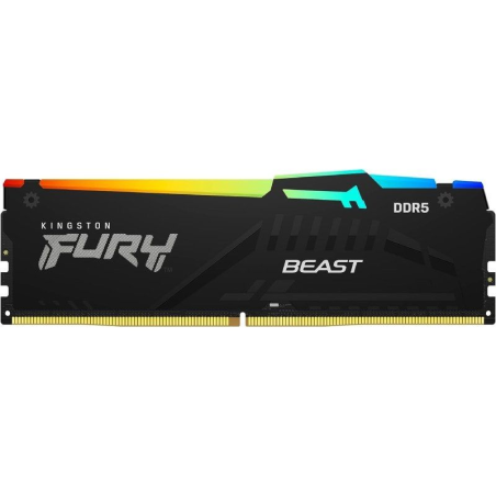 Memoria RAM Kingston FURY Beast RGB 32GB/ DDR5/ 5600MHz/ 1.25V/ CL40/ DIMM