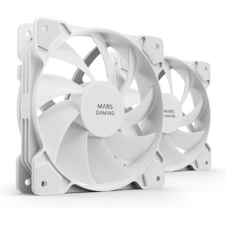 Pack 2 Ventiladores Mars Gaming MF-PROX2 / 12cm/ Blanco