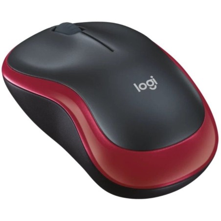 Ratón Inalámbrico Logitech M185/ Hasta 1000 DPI/ Rojo