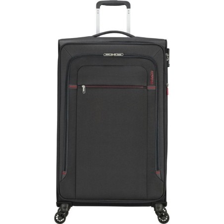 Maleta Mediana American Tourister Crosstrack Spinner Expansible 79cm/ 79x46.5x30.5cm/ 4 Ruedas/ Roja y Gris