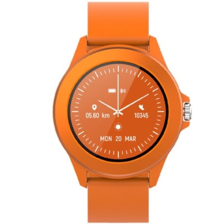 Smartwatch Forever Colorum CW-300/ Notificaciones/ Frecuencia Cardíaca/ Naranja