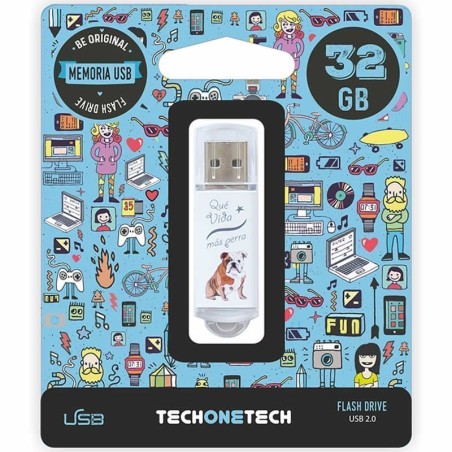 Pendrive 32GB Tech One Tech Que vida mas Perra USB 2.0